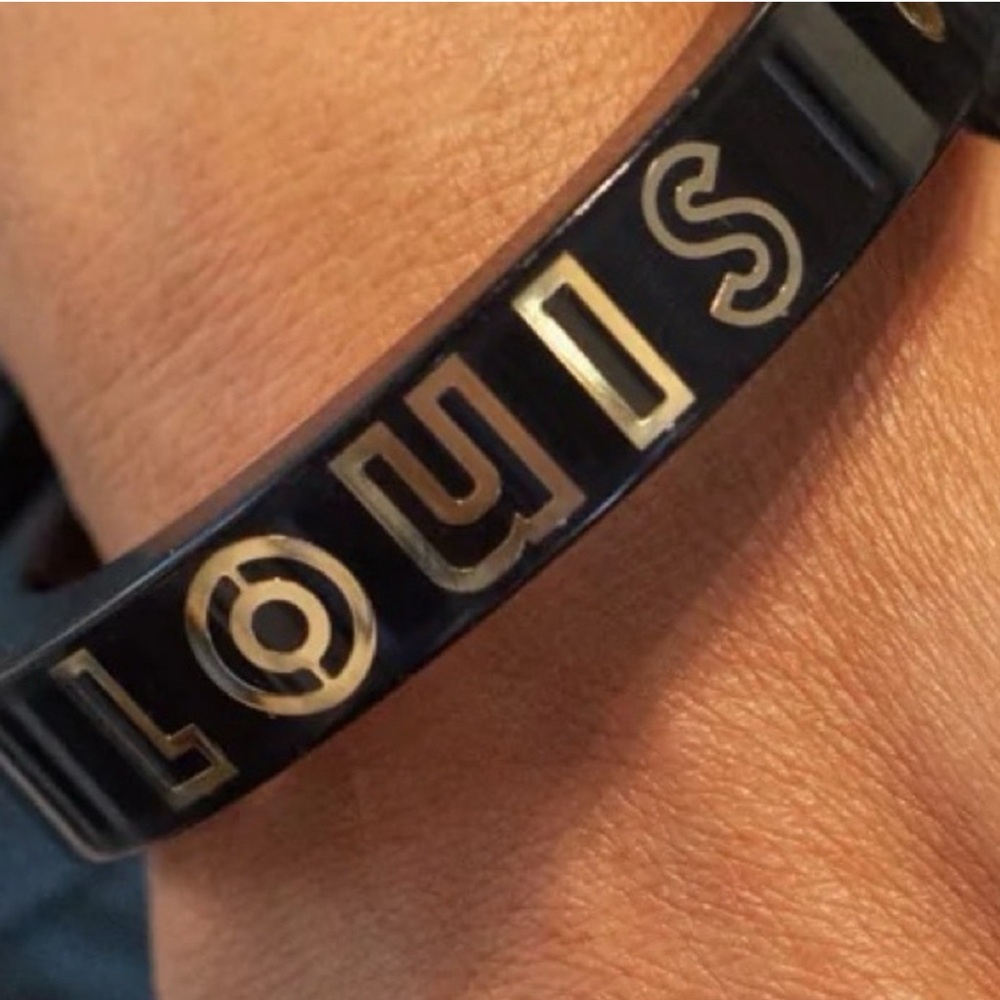Rare! Louis Vuitton gold plated and Resin Wanted Bracelet